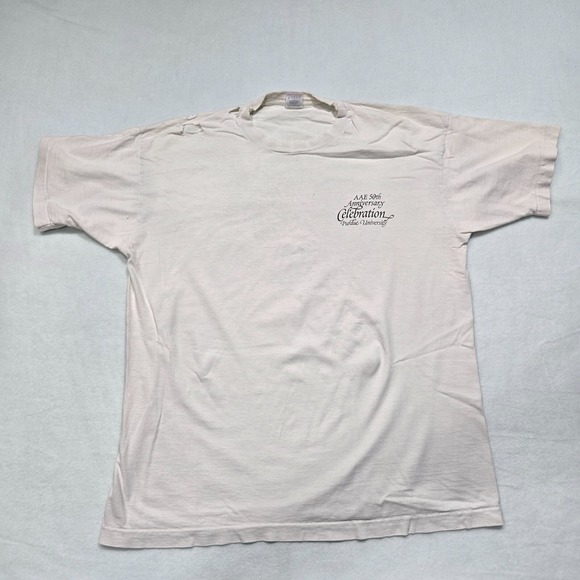 Vintage Purdue University 50th Anniversary Shirt Fruit Of The Loom XL White AAE - Picture 1 of 8
